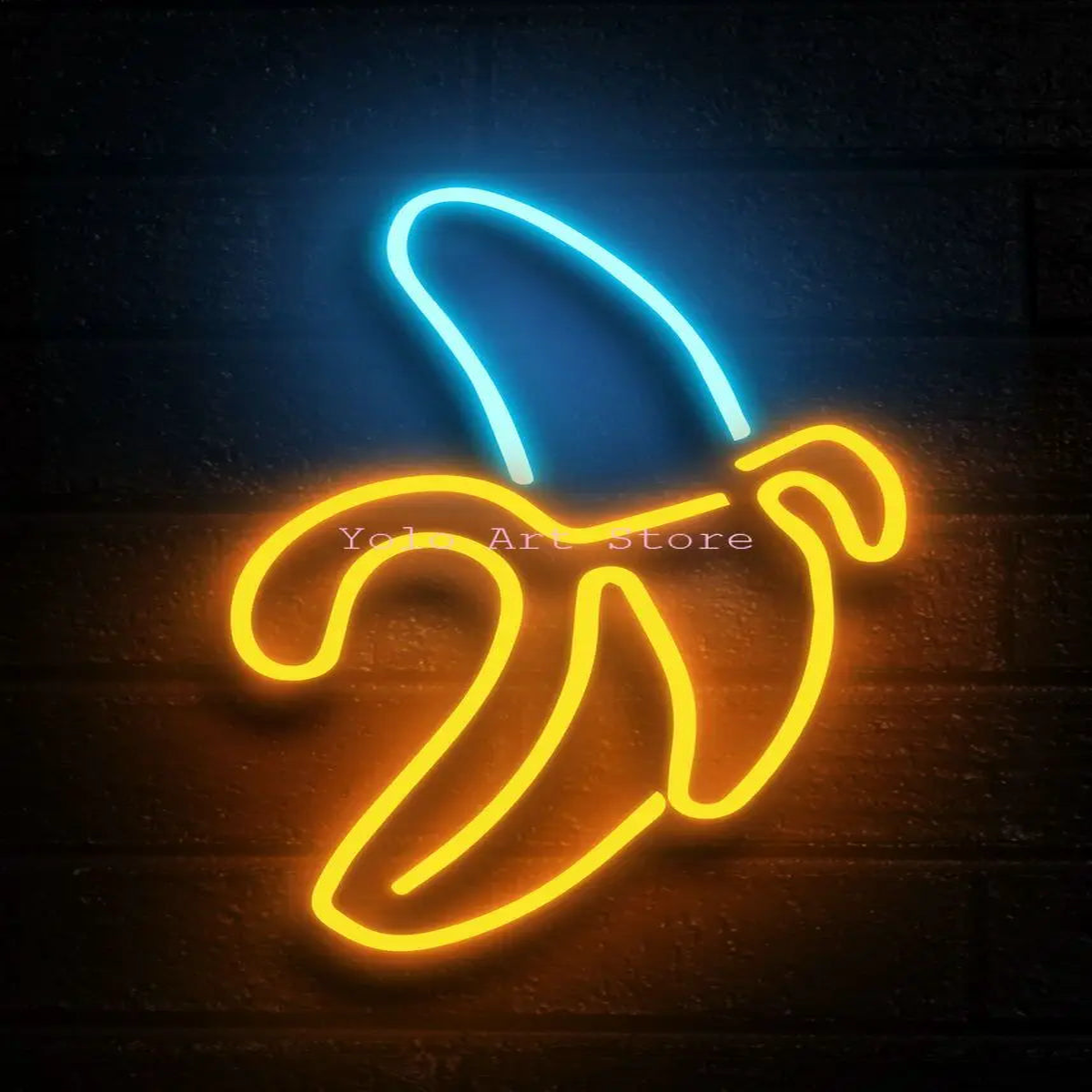 Pop Neon Signs Coin Basketball Fruit Banana Poster and Prints Canvas Printing Wall Art Picture for Living Room Kitchen Bar Decor - 40X50cm Unframed | 4