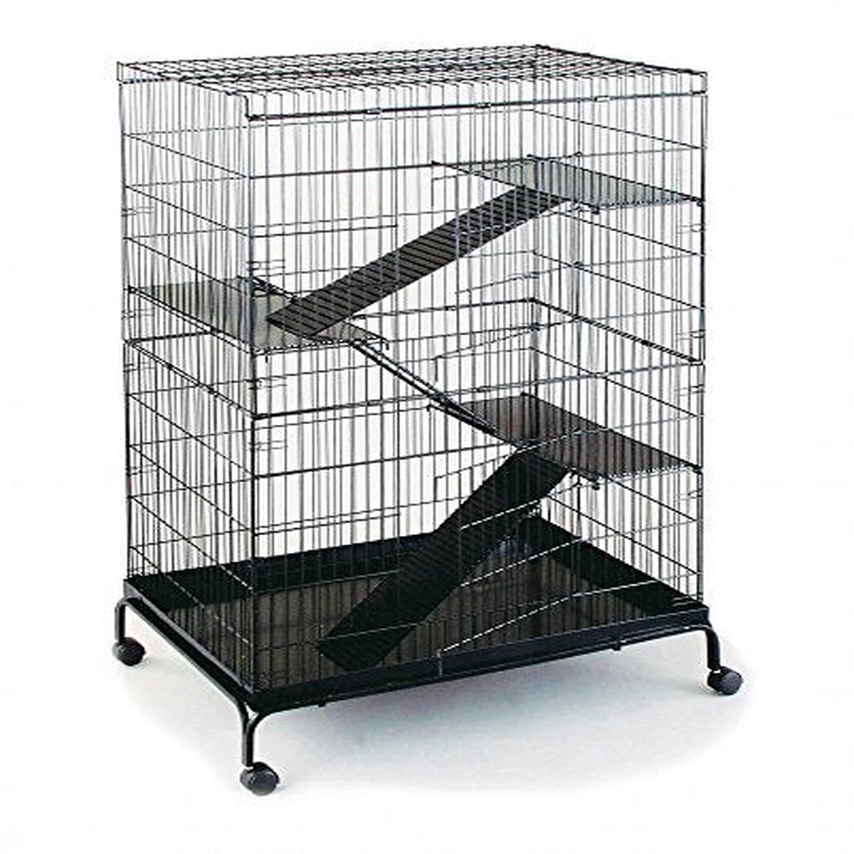 Prevue Pet 475 Products Jumbo Steel Ferret Cage on Casters Black - Default Title