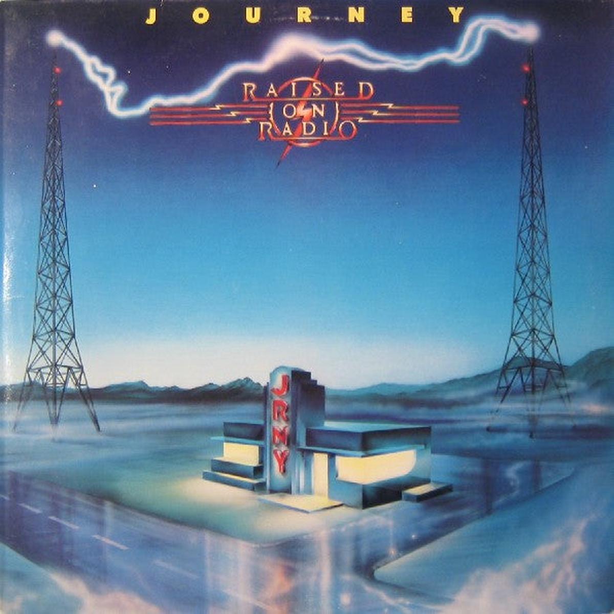 Journey - Raised On Radio (LP, Album, Car) (VG+)