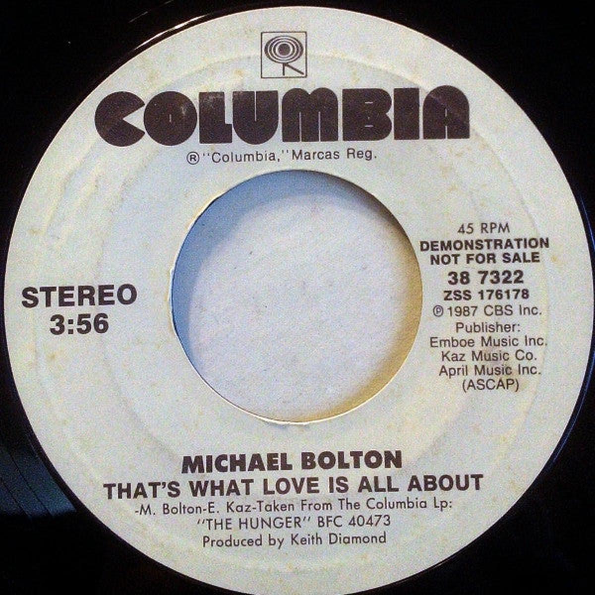 Michael Bolton - That's What Love Is All About (7", Single, Promo) (VG+)