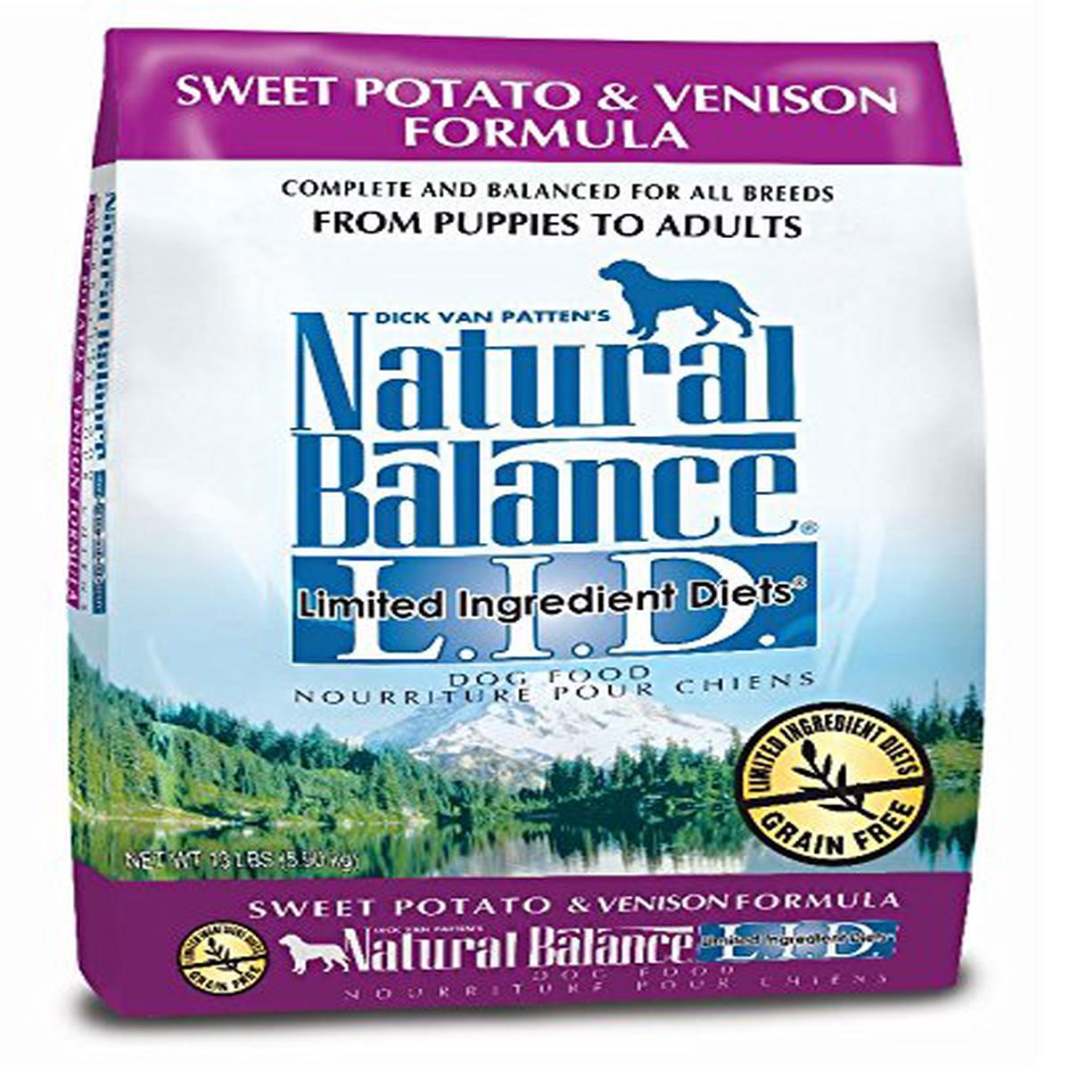 Natural Balance 42074 LID Venison & Sweet Potato Formula Dog Food 13LB - Default Title