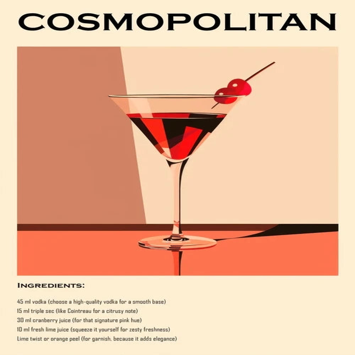 Old Fashioned Cocktail Drinks Negroni Mojito Posters Retro Aperol Spritz Canvas Prints Wall Art Painting Pictures Bar Kitchen - 23 | 40x60cm No Frame