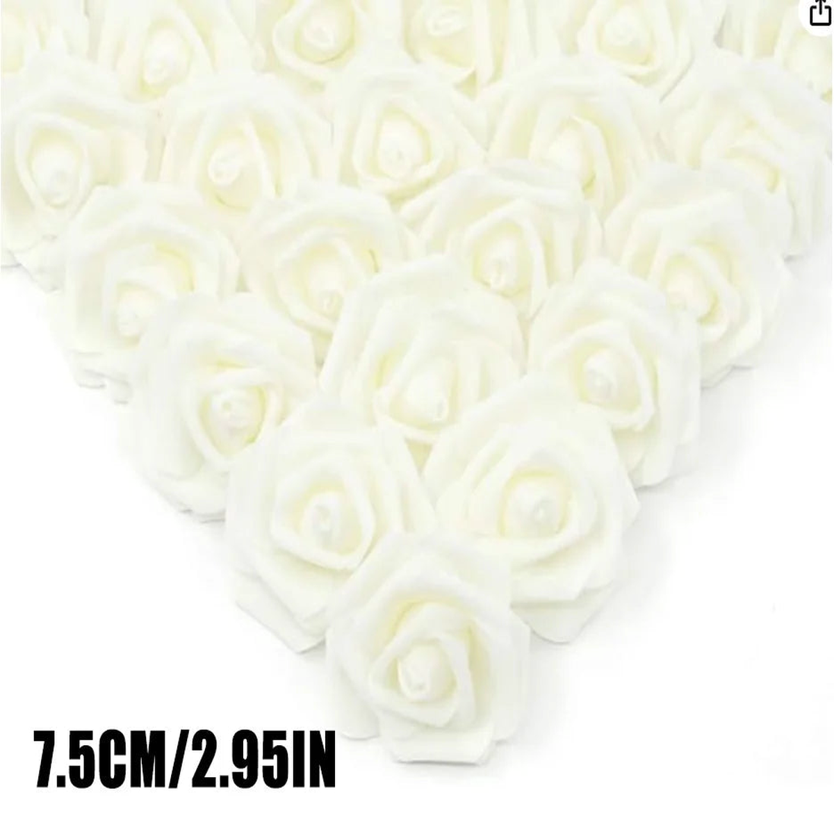 20~200pcs Foam Rose Artificial Flowers Head Teddy Bear Rose Handmade DIY Gift Decoration Wedding Valentines Day Home Decor - F9-7.5CM | 100PCS