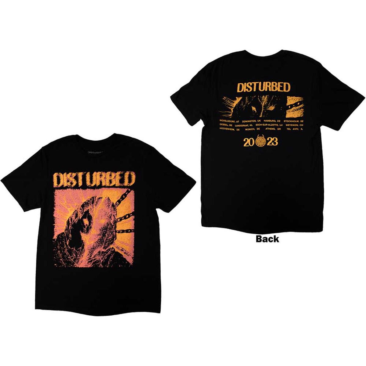 Disturbed European Tour '23 Split Face - Black | 2XL