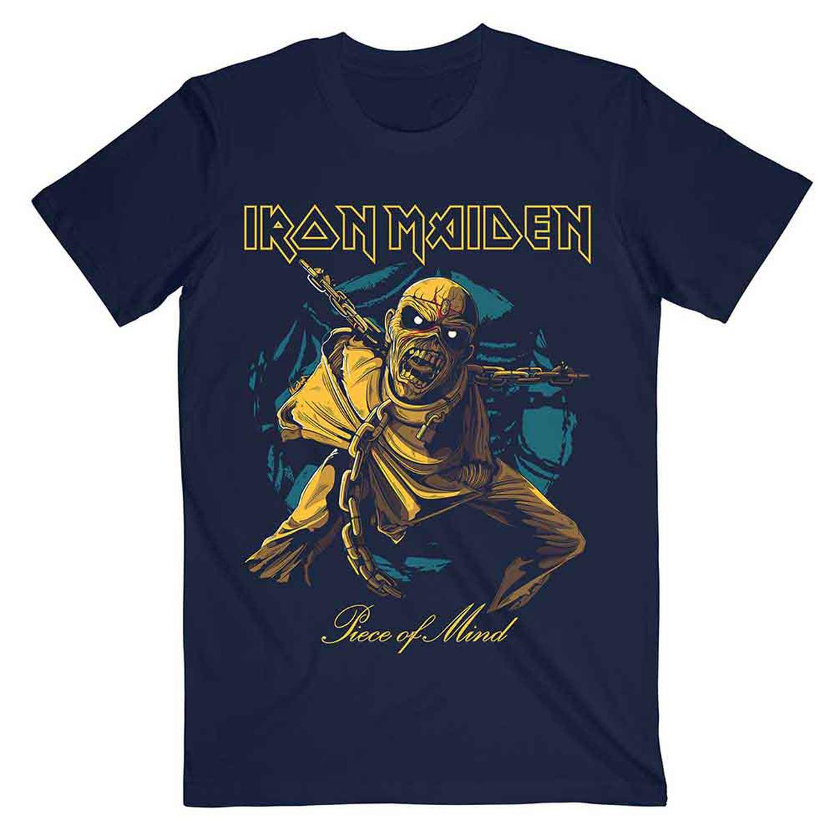 Iron Maiden Piece of Mind Gold Eddie - Blue | L