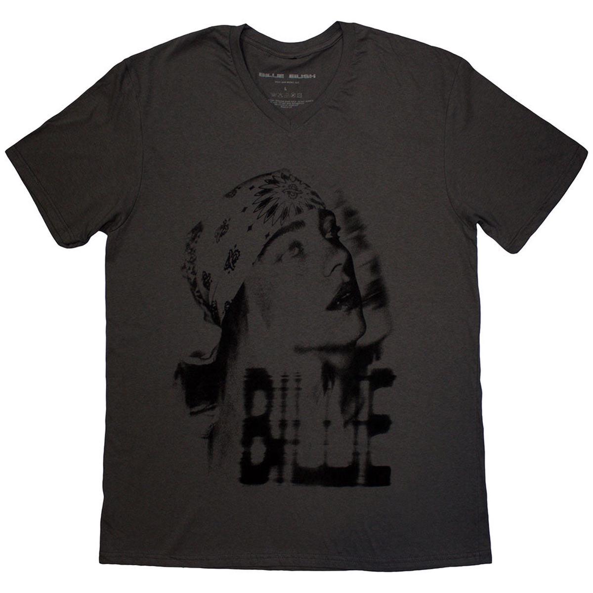 Billie Eilish Tonal Bandana Photo - Grey | M