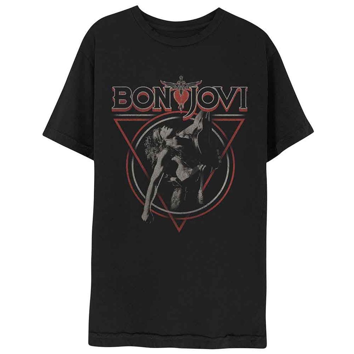 Bon Jovi Triangle Overlap - Black | L