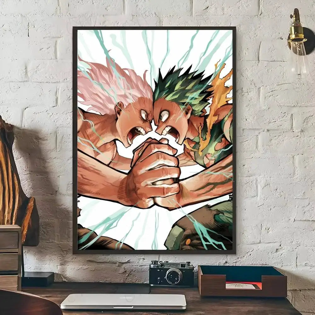 Classic Anime My Hero Academia Poster Self-adhesive Art Waterproof Paper Sticker Coffee House Bar Room Wall Decor - z7 | 10x15cm No Frame