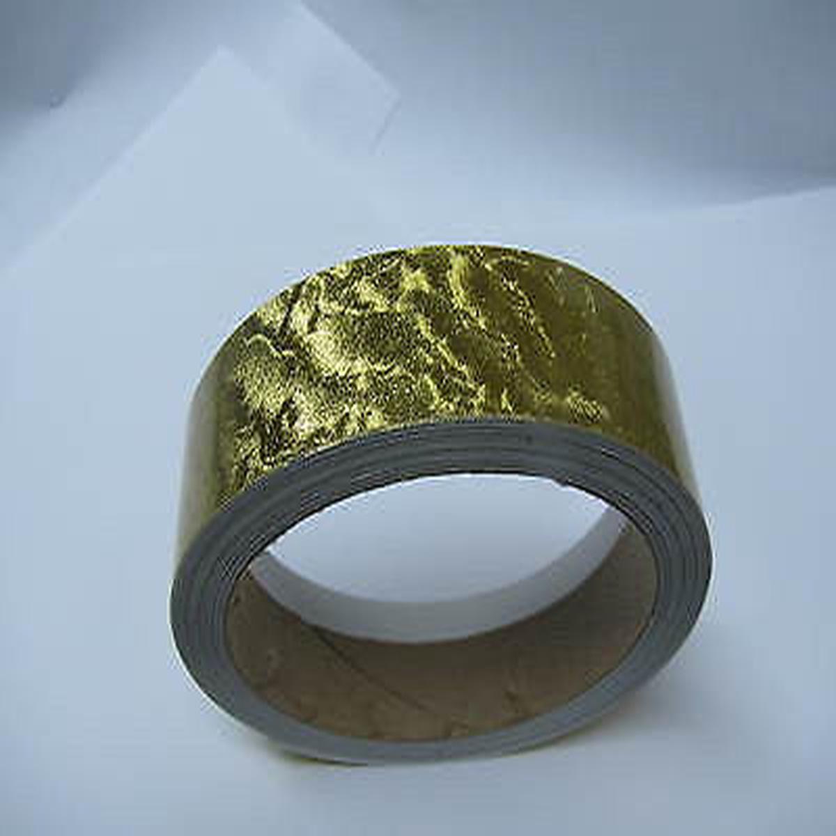 Decorative Tape, Choose Your Style, Color and Size, Engine Turn, Leaf, Brush - Leaf | Gold | 2 inch x 25 feet