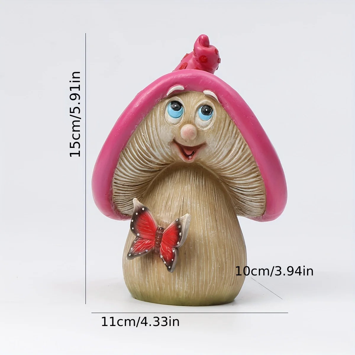 Facial Genie Mushroom Outdoor Sculpture Garden Ornament Accessories Courtyard, Lawn and Gardening - maozi