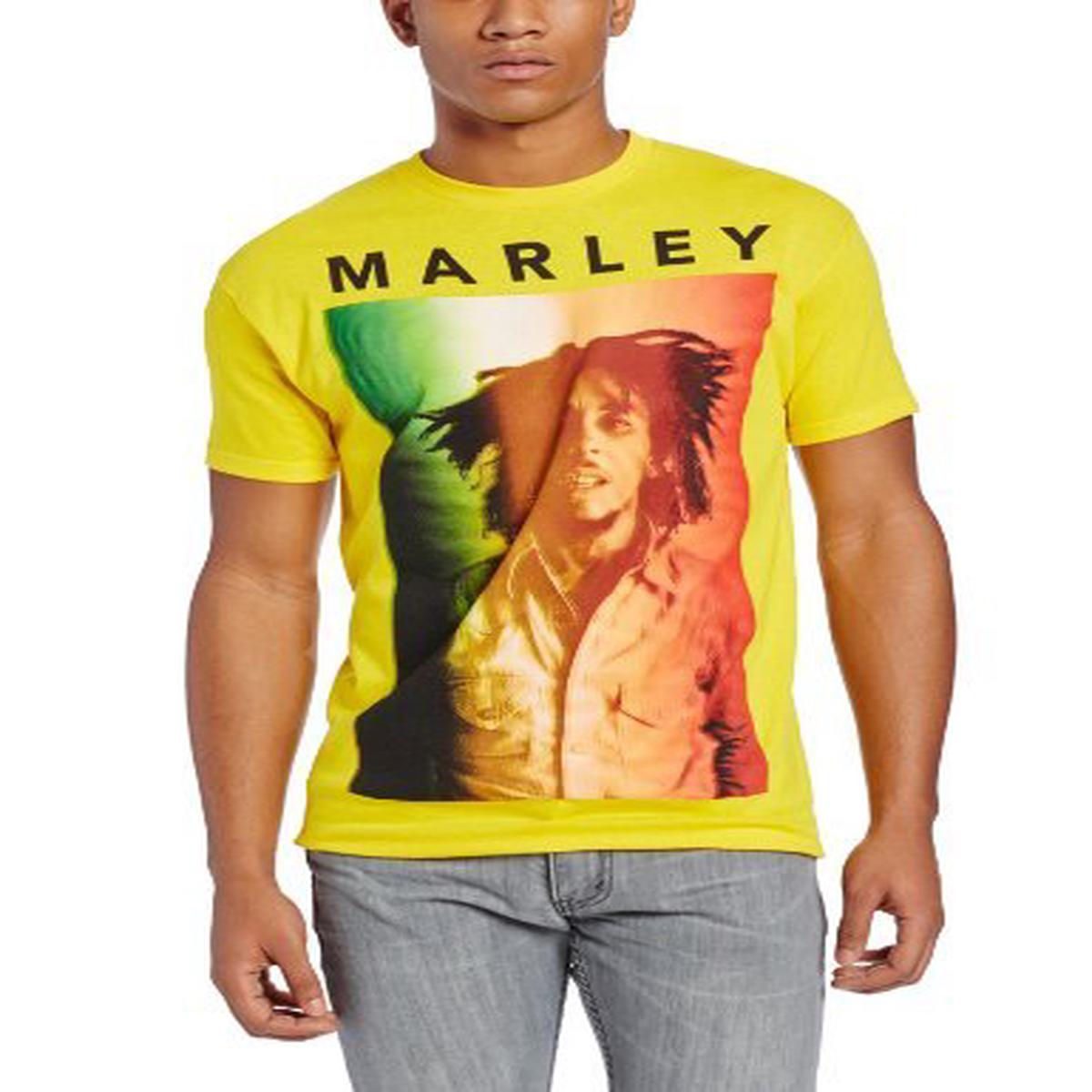Bob Marley - Zion Rootswear Men'S Bob Marley Original T-Shirt, Yellow, Medium ((Apparel)) - Default Title