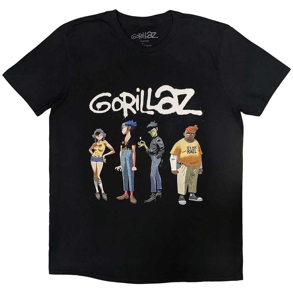 Gorillaz Spray Logo Group - Black | L