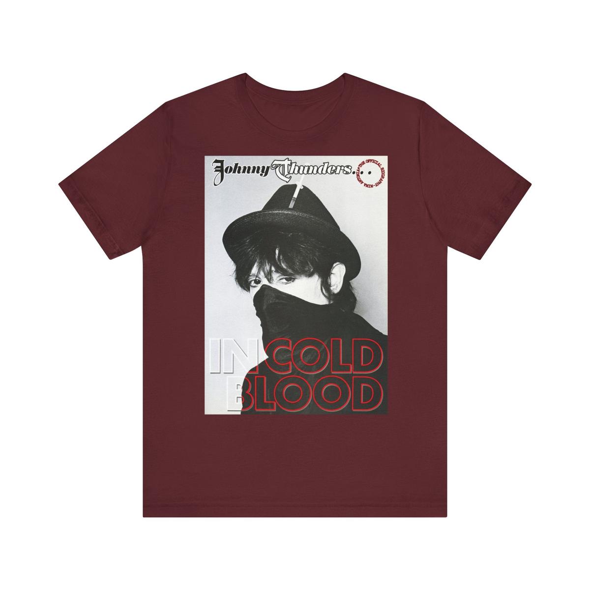 Johnny Thunders - In Cold Blood scarf book cover t-shirt - Maroon | M