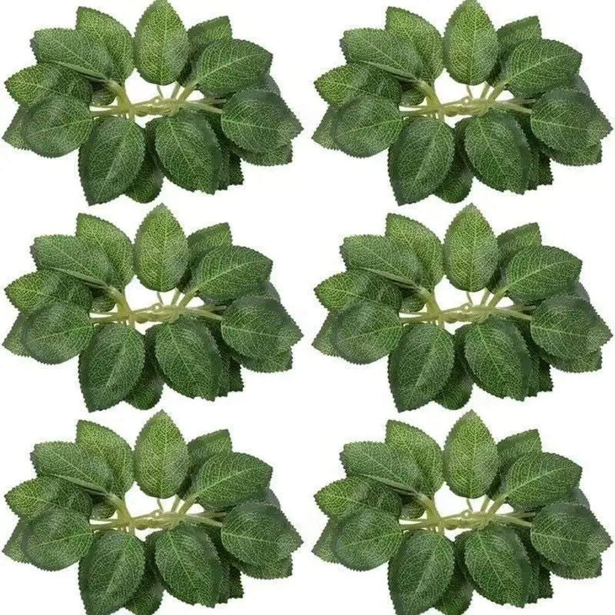 10~100pcs Rose Artificial Flowers Foam Fake Roses Wedding Bouquets Centerpieces Mothers Day Valentines Gifts Party Decoration - Leaves | 15pcs no box leaves