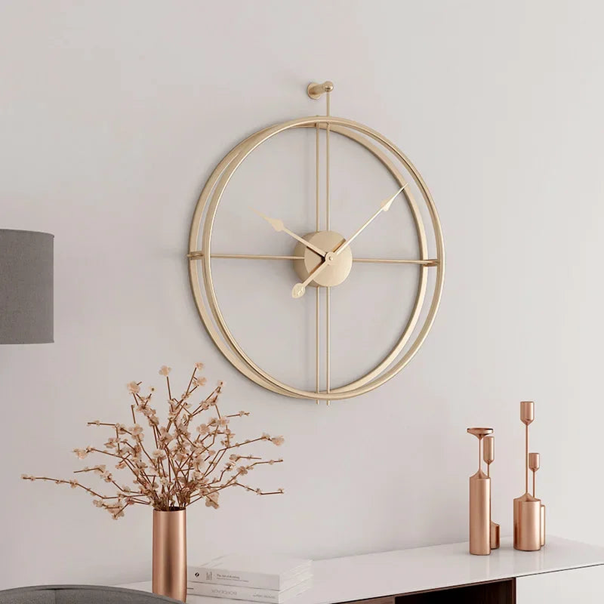 Wall Clock European Style Clocks Home Decoration Personality Creative Fashion Modern Simple Atmosphere Clock Art Wall Watch - Golden Needle | 55cm