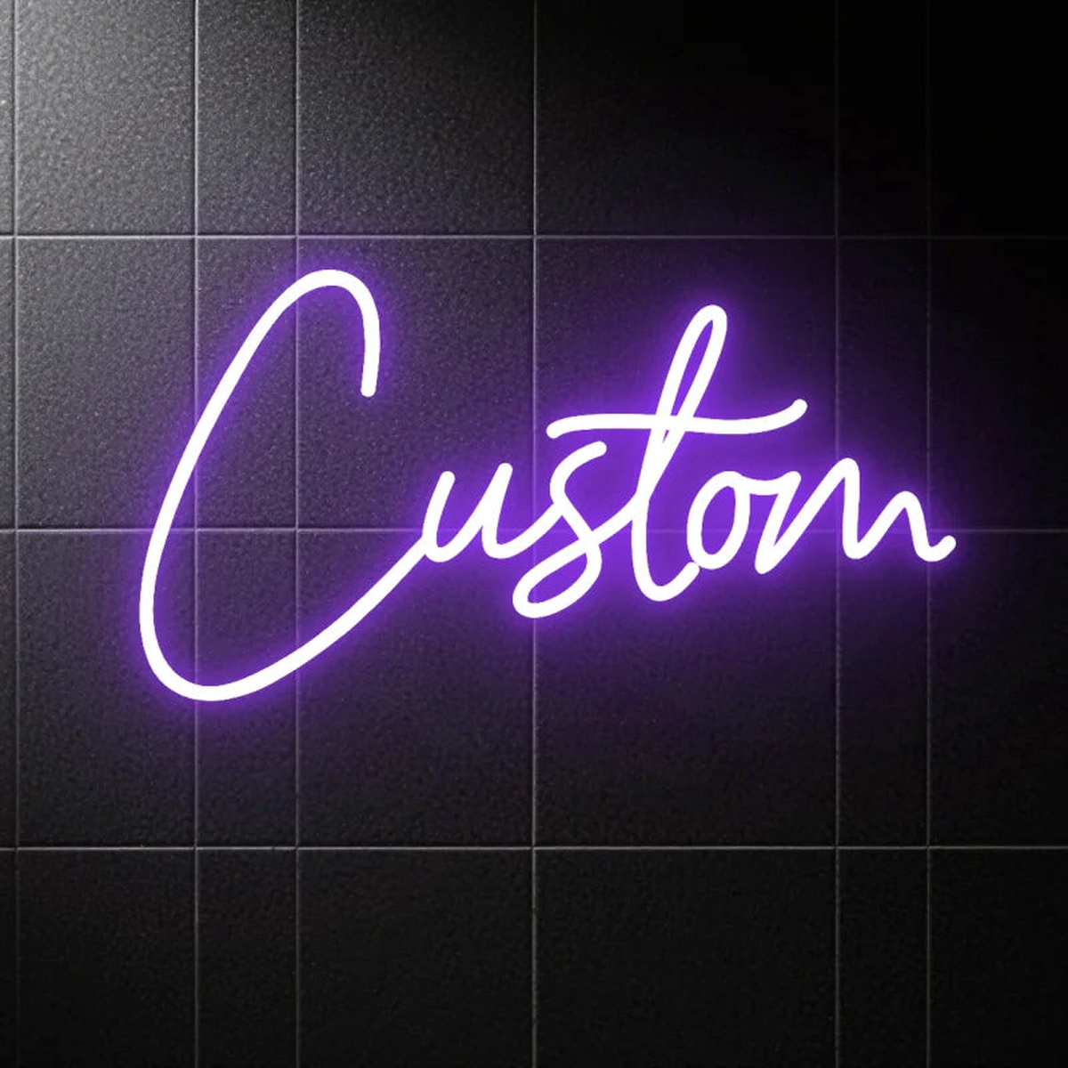 Custom LED Neon Sign USB Dimmable Personalized Name | Perfect Decorative Wall Lighting for Bedroom Home Party Wedding Gifts - Purple | 25cm 4 letter