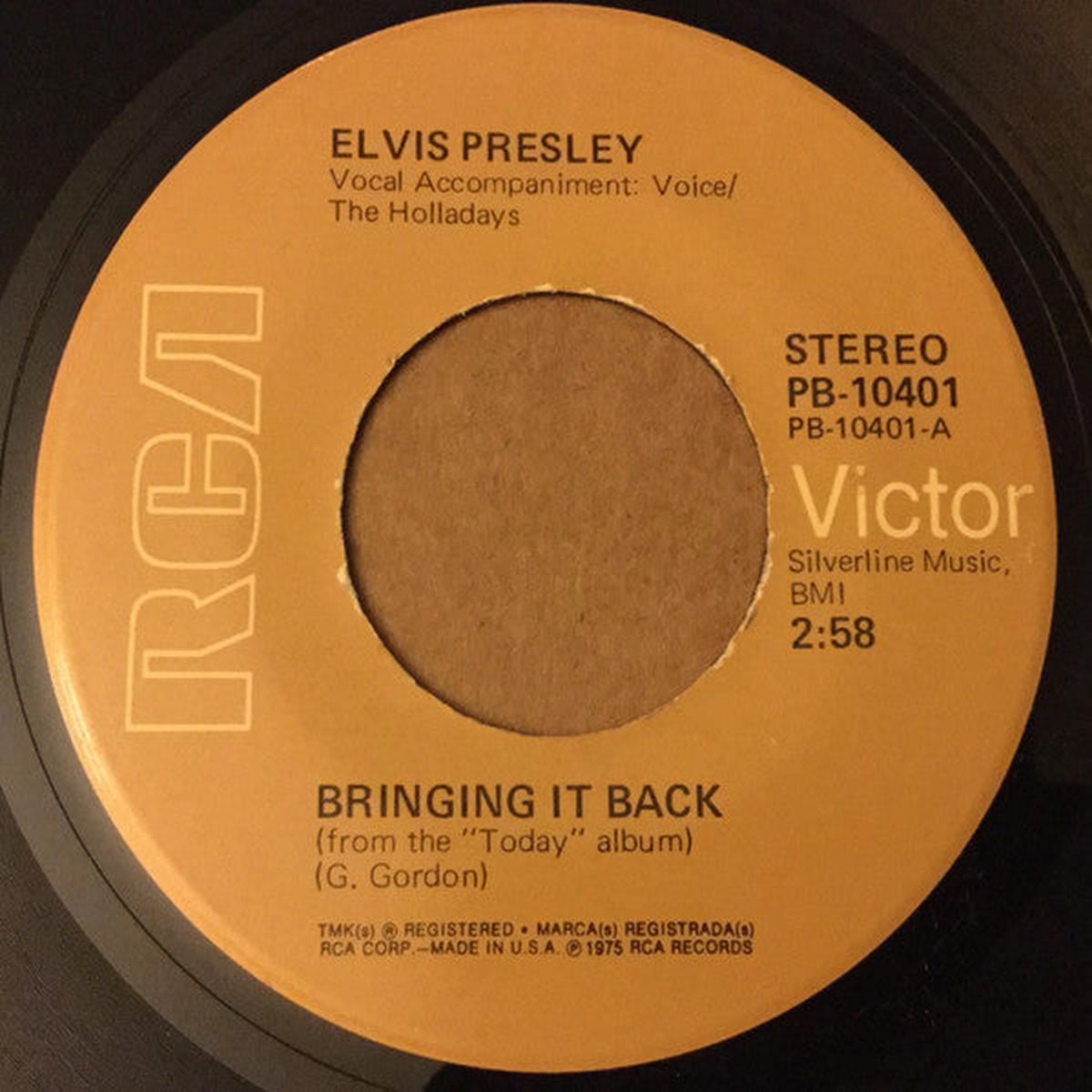 Elvis Presley - Bringing It Back (7", Single, Hol) (VG+)