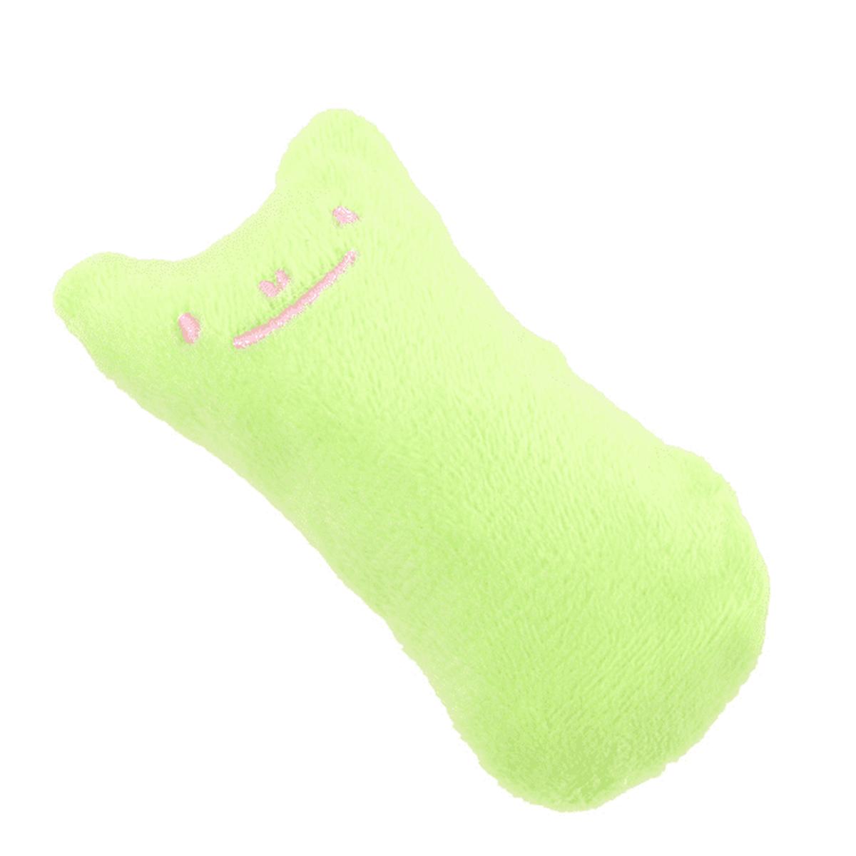 Interactive Catnip Infused Plush Toy Pillow - Green