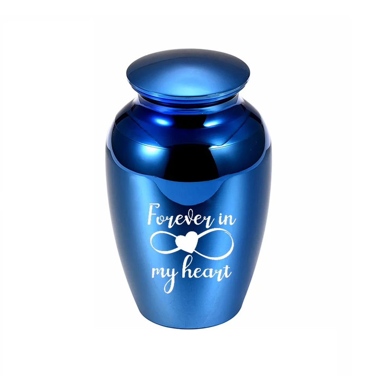 New Design Gold Silver Pet Human Ashes Aluminum Alloy Cremation Urn Funeral Urns For Cat Dog Animal Pet With High Quality - Blue 70X45mm