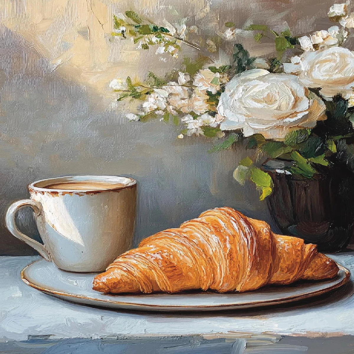 Vintage Oil Painting Art Bread Fruit Kitchen Still Life Posters Prints Canvas Painting Wall Art Picture Living Room Home Decor - 40X60cm Unframed | 4