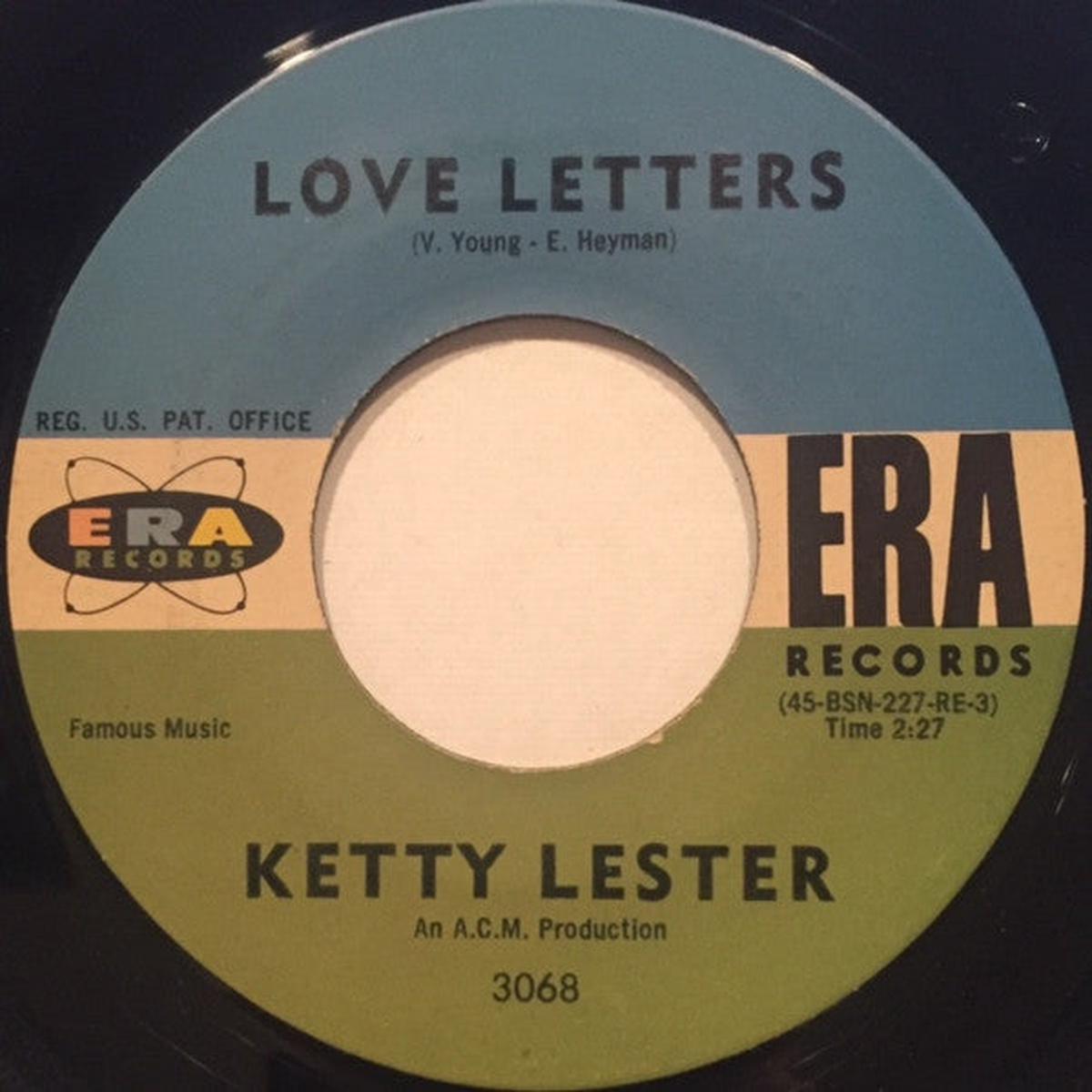 Ketty Lester - Love Letters (7", Single) (VG)