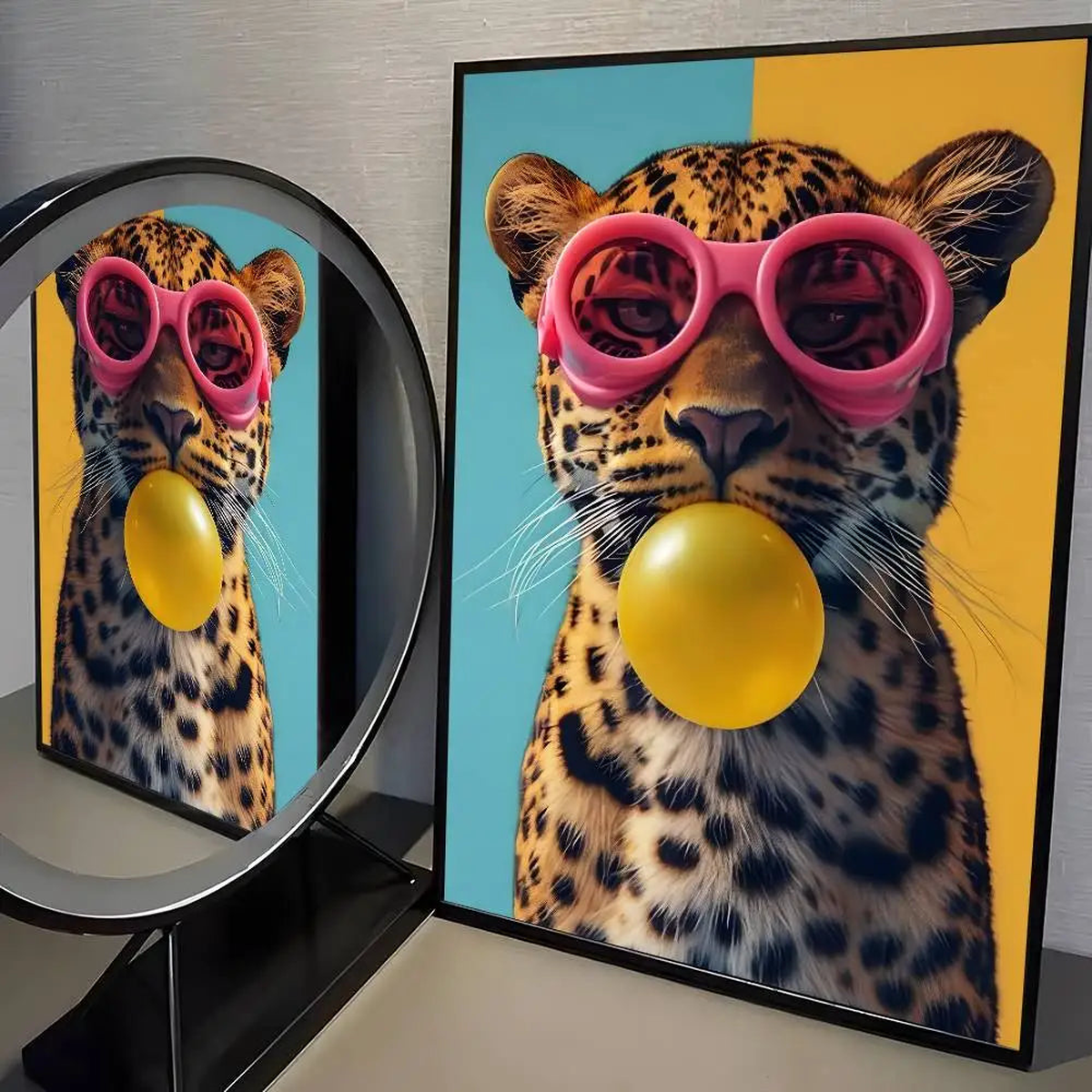Vibrant Animal Bubble Fashion Poster HD art sticky wall waterproof home living room bedroom bar aesthetic decoration - z16 | 40X50cmNoframe